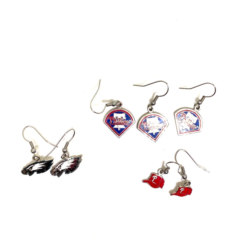 Phillies, Eagles earrings official MLB